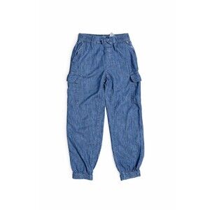 Tommy Hilfiger Boys Blue Chambray Jogger Pants Elastic Waist Size 10
